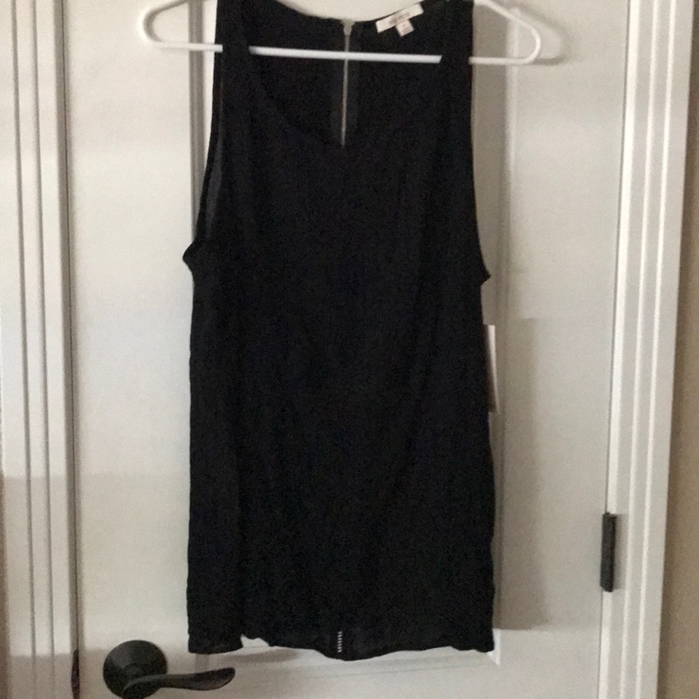 Black Ella moss sheer blouse